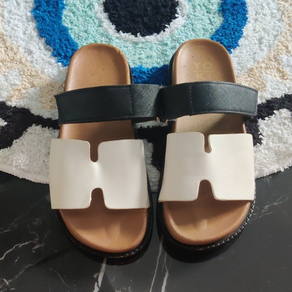 Kids Slide Sandals - Pink, White, Blue - Picture 4 of 4